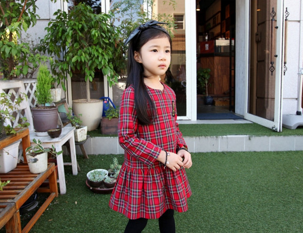 NewArrivalPlaidLetterPrincessKidsDresses-YHK091439RD