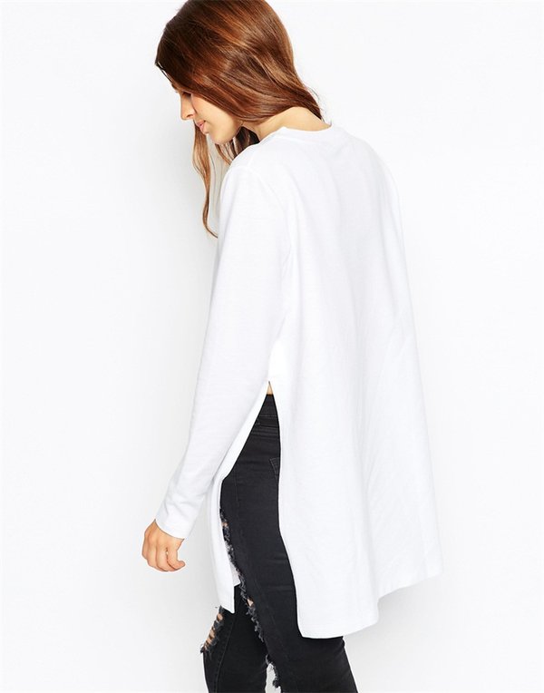 NewArrivalSideSlitLongSleeveBaggyHoodieWhiteHoodieForWoman-DME091910WI