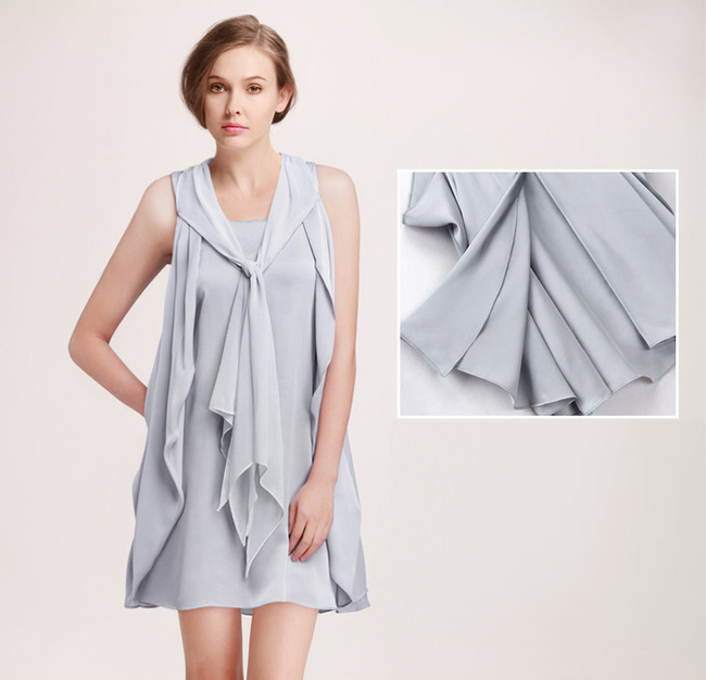 NewBestSelling2014SummerPrettySimpleDesignSolidColorRoundCollarSleevelessWomenDailyDresses-YMT070307LG