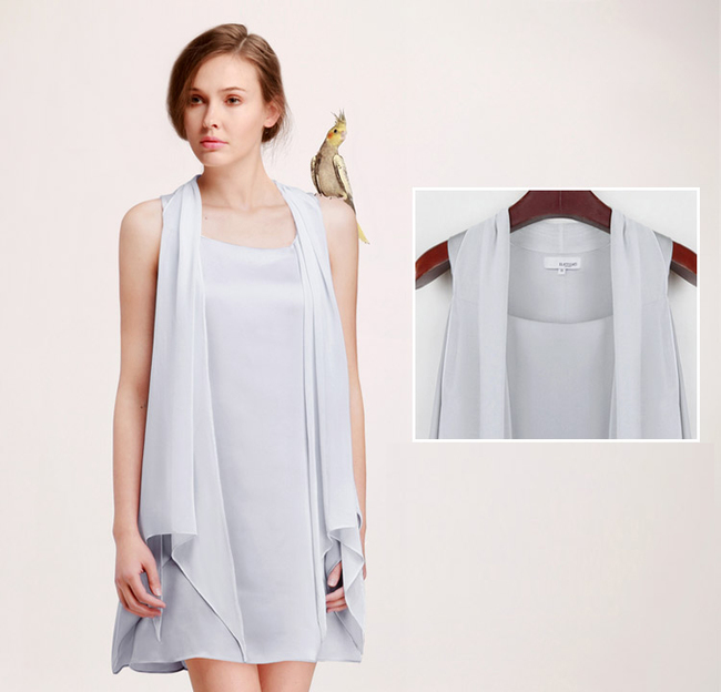 NewBestSelling2014SummerPrettySimpleDesignSolidColorRoundCollarSleevelessWomenDailyDresses-YMT070307LG