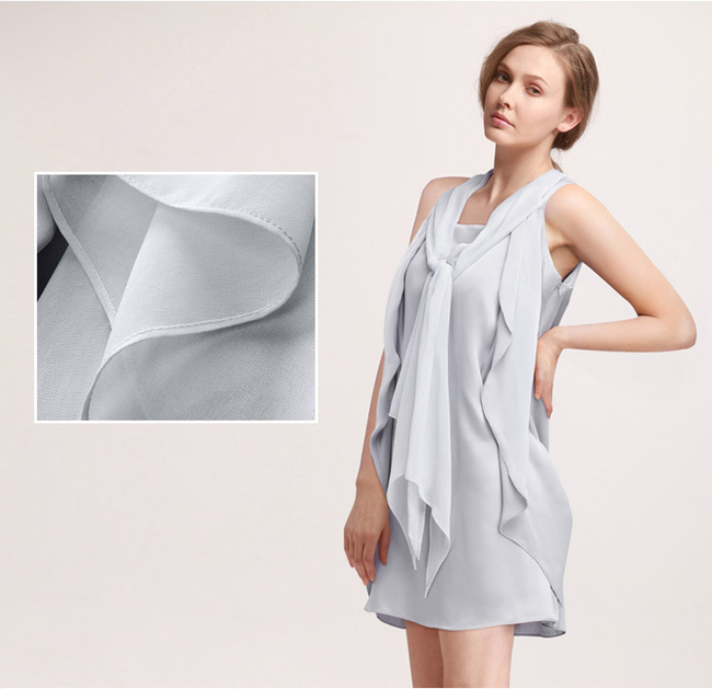 NewBestSelling2014SummerPrettySimpleDesignSolidColorRoundCollarSleevelessWomenDailyDresses-YMT070307LG