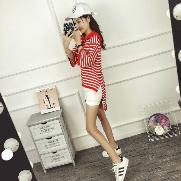 NewFashionLongSleeveStripedWomenPullovers-YHK090902