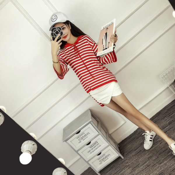 NewFashionLongSleeveStripedWomenPullovers-YHK090902