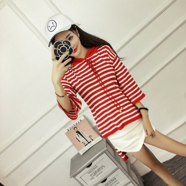 NewFashionLongSleeveStripedWomenPullovers-YHK090902