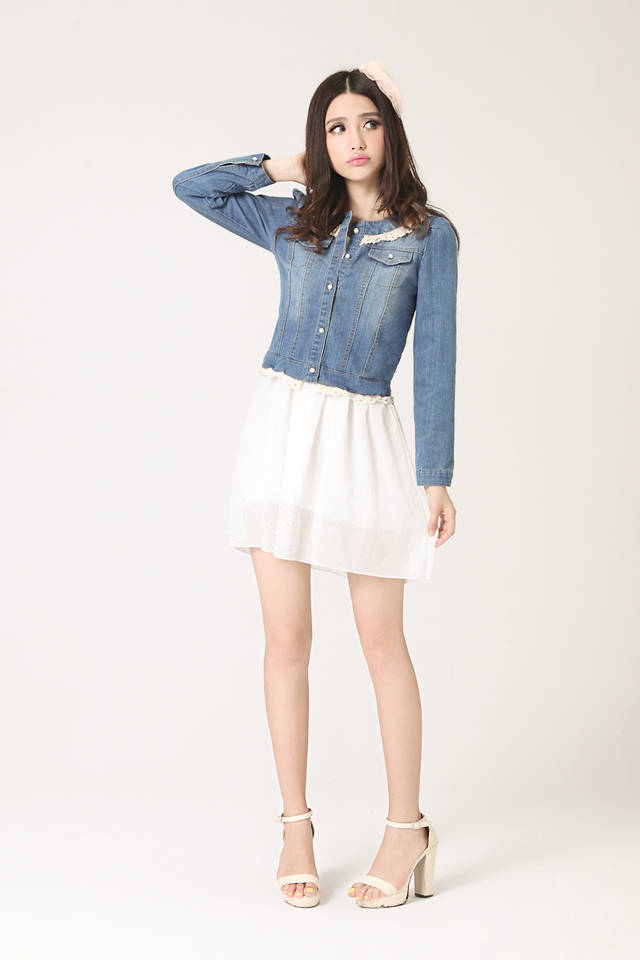 NewFashionPearlsLaceDetailDenimJacket-XR072505