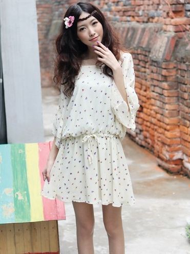 NewSummerFashionFloralPrintLongSleeveDress-SL112002BI