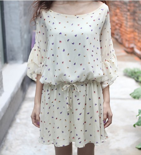 NewSummerFashionFloralPrintLongSleeveDress-SL112002BI