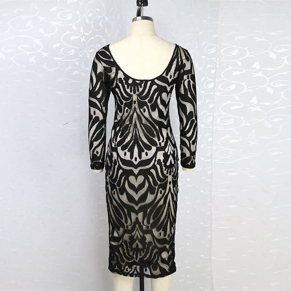 NightclubStyleLongSleeveAbstractPrintingBodyconDress-DFE091822BA