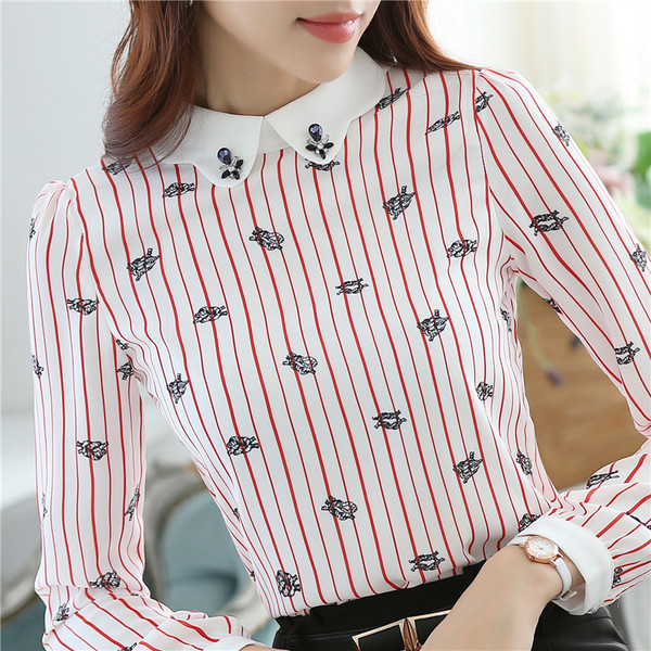 OLLookStripedPrintWomanShirts-CMK091256PN