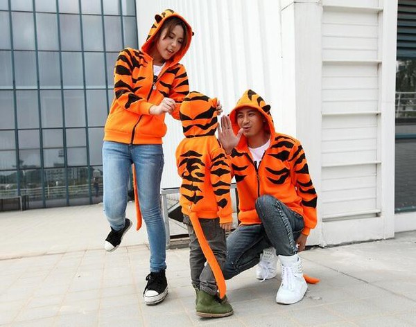 OnlineFunnyFamilySetsZipperedWinterTigerCoats-CMK070926