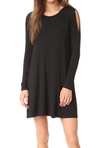 OutletCheapOffShoulderBlackCasualDresses-TZK081808BA