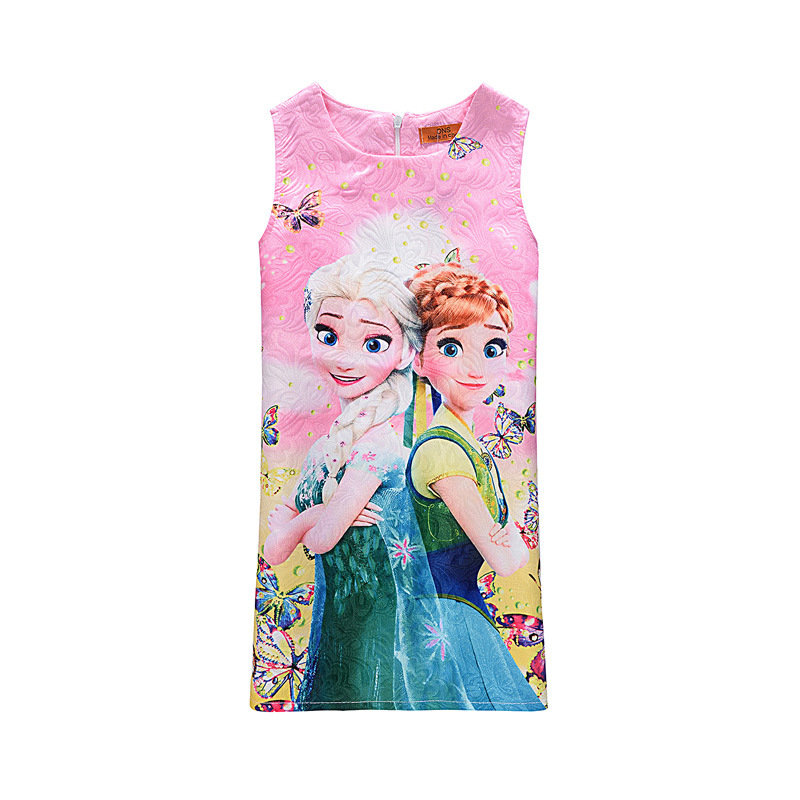 PopularFrozenDressElsaONeckGirlsDresses-CMK062207