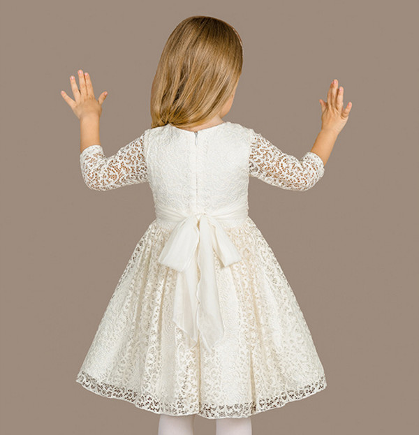 PrincessStyleHollowOutGauzeALineKidsDresses-YHK091433YL