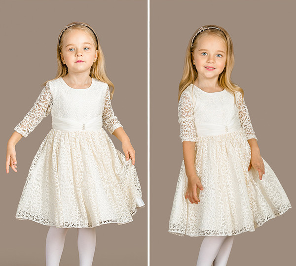 PrincessStyleHollowOutGauzeALineKidsDresses-YHK091433YL