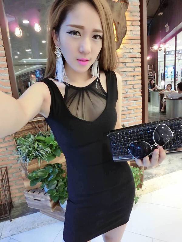 SexyDesignWomenSolidSleevelessBlackMiniDress-ZFE080533BA