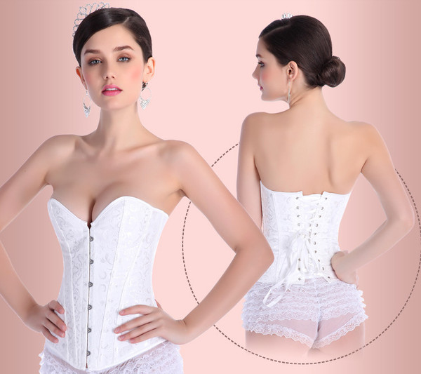 SexyEuroStyleWomenPrintingBandageBacklessStraplessWaistTrainingCorset-ZHE092334