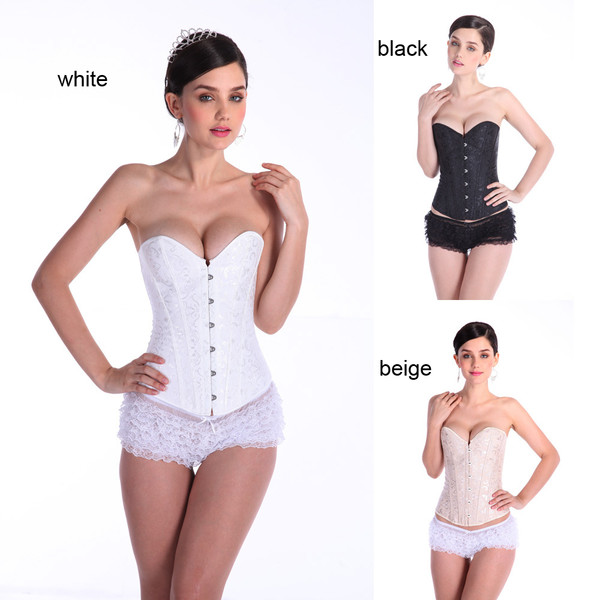 SexyEuroStyleWomenPrintingBandageBacklessStraplessWaistTrainingCorset-ZHE092334