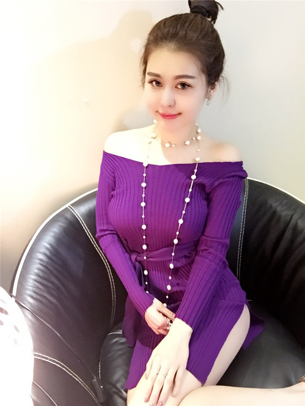 SexyLongSleeveBoatNeckKnitDress-LYK030328