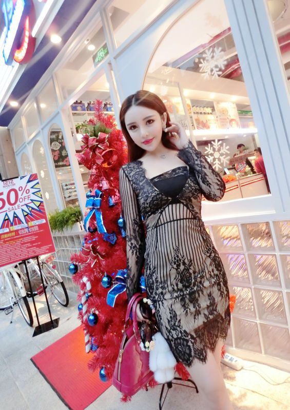 SexyVNeckLaceLittleBlackDress-TFK081711BA