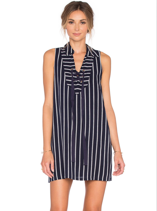 SimpleClassicalStyleStripedMiniDresses-ZMK032328BW