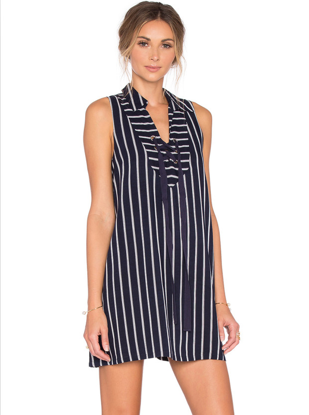 SimpleClassicalStyleStripedMiniDresses-ZMK032328BW