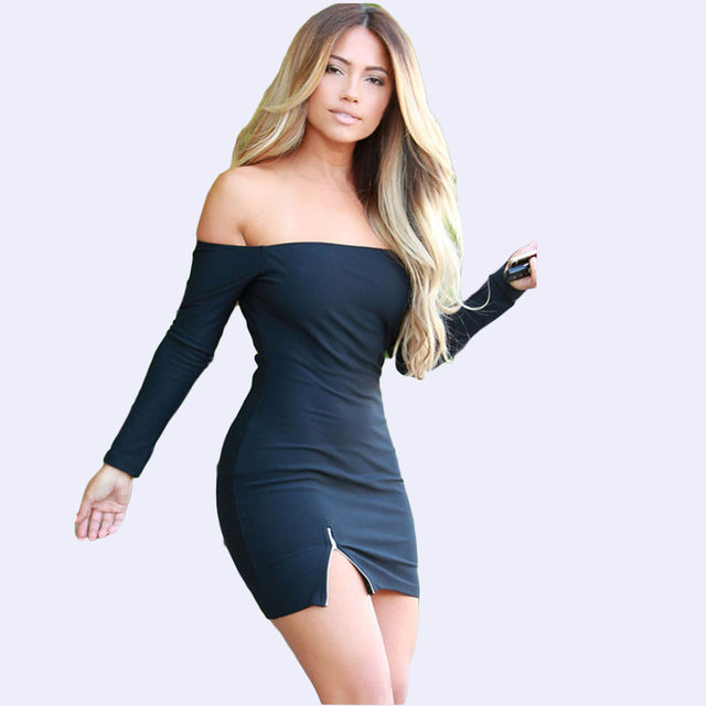 SimpleDesignBoatNeckBodyconDresses-ZMK022948