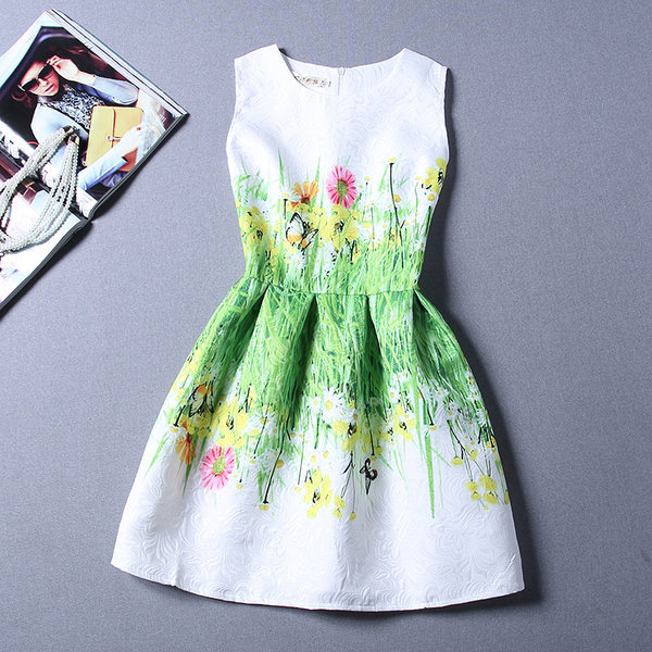 SimpleDesignFloralPrintingMiniDresses-ZYK022234WI