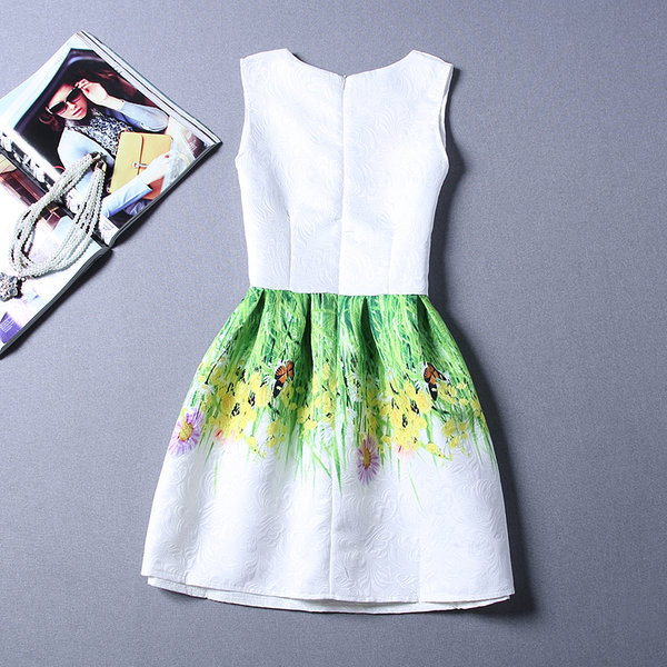 SimpleDesignFloralPrintingMiniDresses-ZYK022234WI