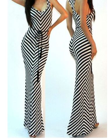 SleevelessStripedBandageWrapEveningDresses-ZME082407