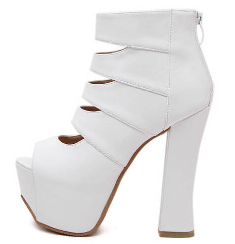 StylishDesignWhiteHollowOutPlatformHighHeelPumps-XFE080305WI