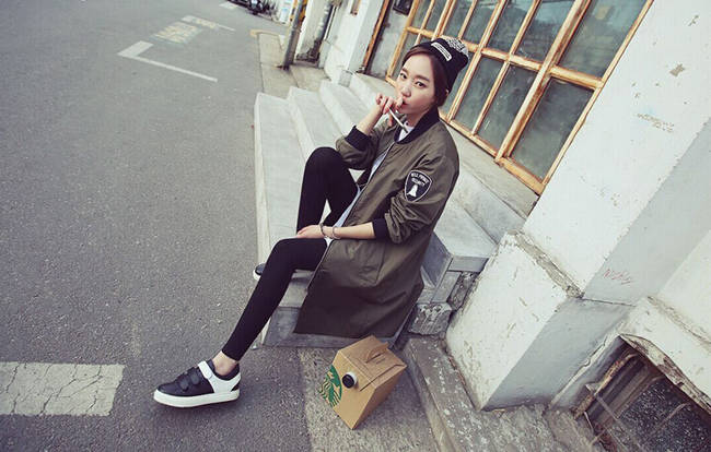 StylishHighQualityArmyGreenSlimmingZipUpTrenchCoatForWomen-XHE072918AG