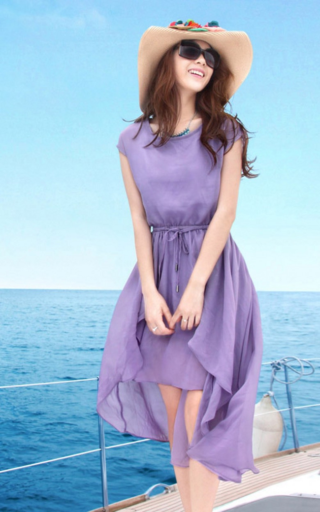 SummerBohemianStyleTrendyVioletAsymmetricalHemBeachDress-XHE050707VO