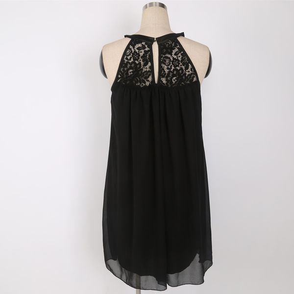 SummerLacePatchworkOffShoulderLittleBlackDress-TZK081239BA