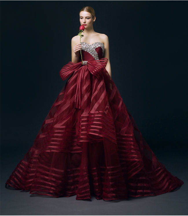 VintageNobleDesignStraplessBeadingFloor-lengthWeddingDresses-ZME082707WR