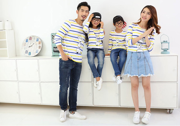 WholesaleFamilySuitsStripedONeckTShirts-YHK091233