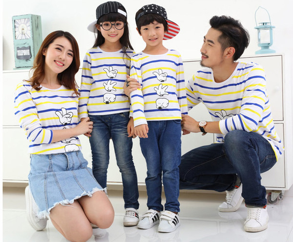 WholesaleFamilySuitsStripedONeckTShirts-YHK091233