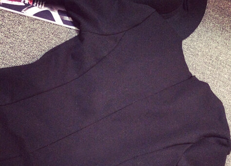 WholesaleFashionKoreanWomenLongSleeveBubbleBlackLittleDresses-ZME101926BA