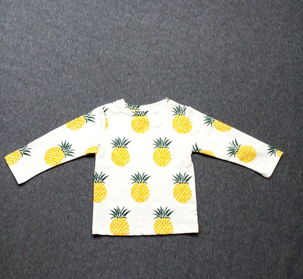 WholesaleHighQualityPineapplePrintedChildrenShirts-YHK091732