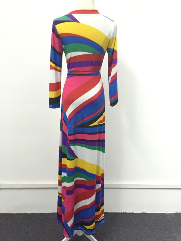 WholesaleNewDesignerStripedLongDresses-ZFK081057FO