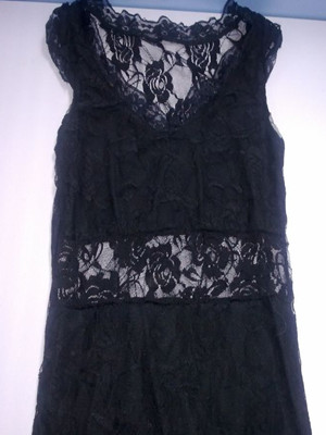 WholesaleNewStylishPureColorShortSleeveLaceDress-YL062404BA