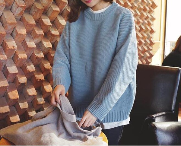 WholesalePopularSolidLongSleeveKnittedSweater-CMK080419C