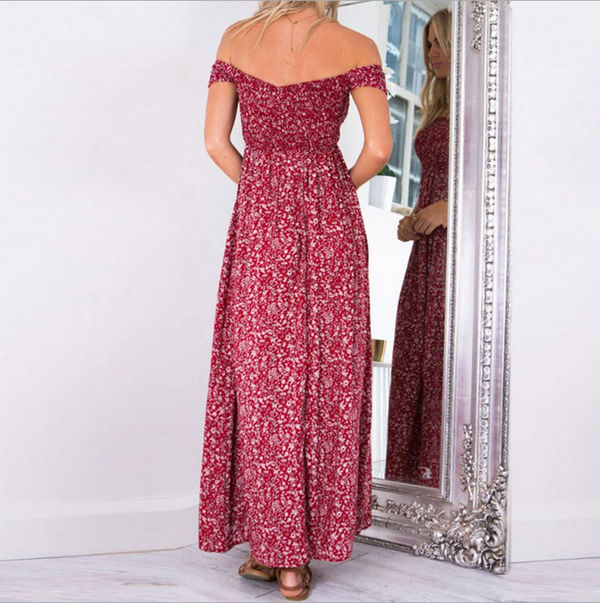 WholesaleSexyBacklessPrintSlitBeachLongDress-TZK071523