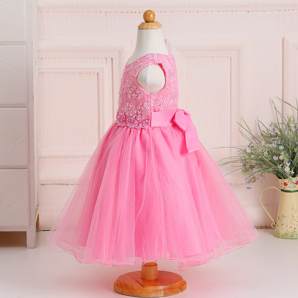 WholesaleSleevelessEmbroideryBeadingPrincessDressForGirls-CMK081861A