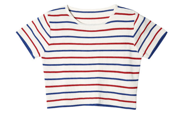 WholesaleSummerStripedKnittingTShirt-CMK061548