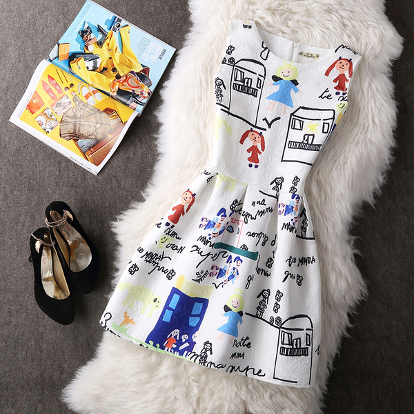 WholesaleSweetCartoonPrintSleevelessCuteDresses-TFK070935