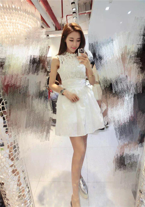 WholesaleSweetFashionLaceMiniDresses-ZFK030727