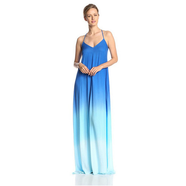 WholeslaeSexyBacklessGradientBlueStrapLongDress-TFK072011BU