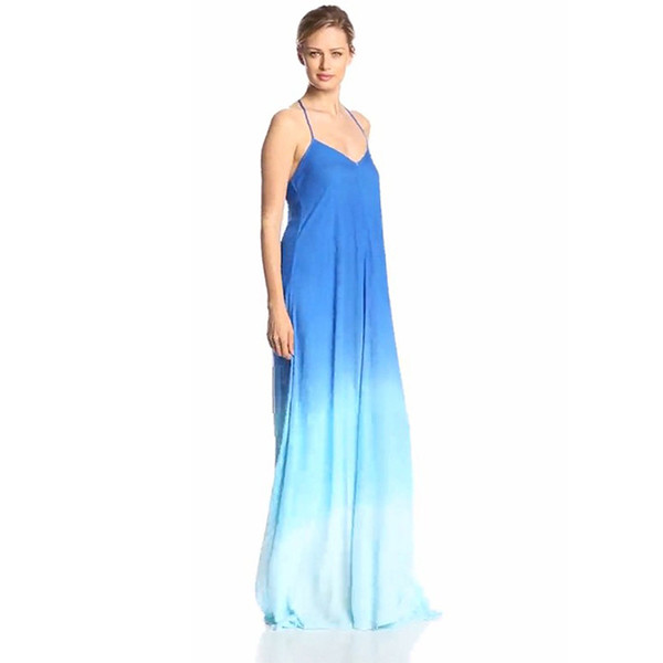 WholeslaeSexyBacklessGradientBlueStrapLongDress-TFK072011BU