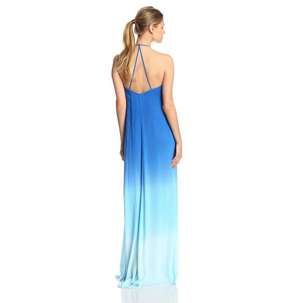 WholeslaeSexyBacklessGradientBlueStrapLongDress-TFK072011BU