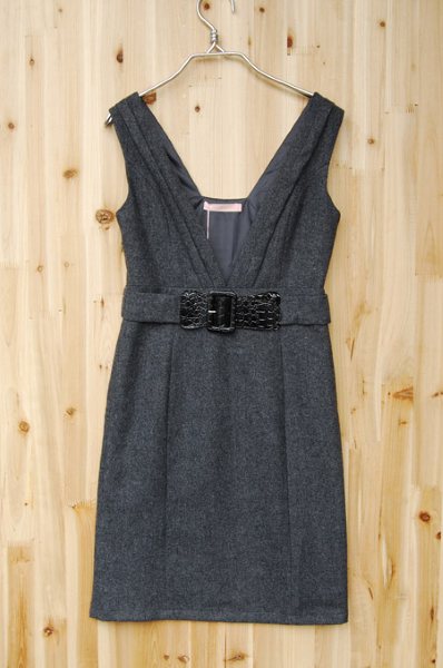 WinterFashionNaturalWaistWoolenDress-SR082007GA